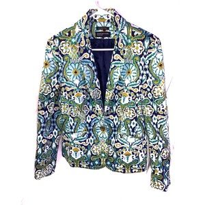 Jones New York Signature Floral Print Blazer